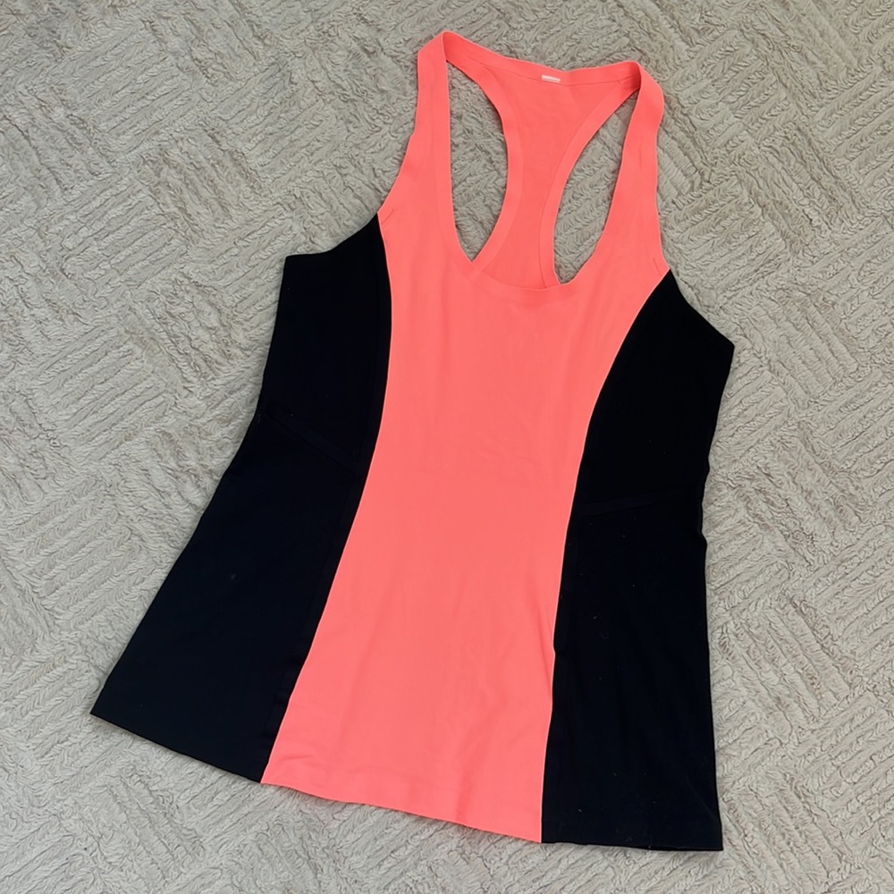 Lululemon Cool Racerback Surf Bonded Pop Orange / Black